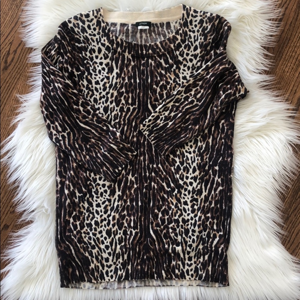 Jcrew Leopard Sweater Size Small